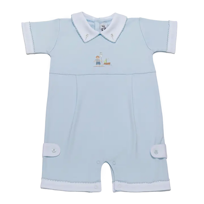 Baby Beach Boy Pima Romper 6M