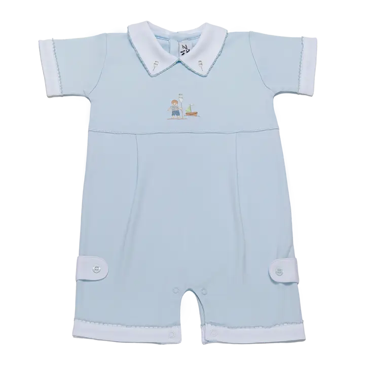 Baby Beach Boy Pima Romper 6M