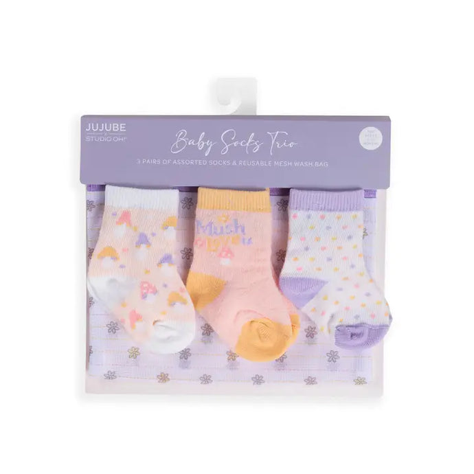 JuJuBe Baby Socks Trio Mushy Love