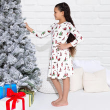 Bellabu Bear The Elf On the Shelf Bamboo Girls' Long Sleeve Dress
