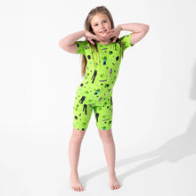 Bellabu Bear Minecraft Mob Squad Bamboo Kids Pajama Short Set