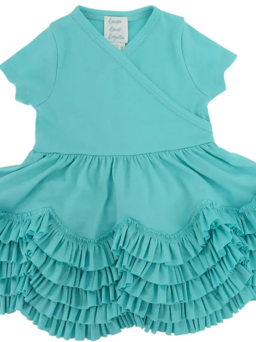 Lemon Loves Lime Baby-Blue Tint Sue Dress (Size 3-6m)