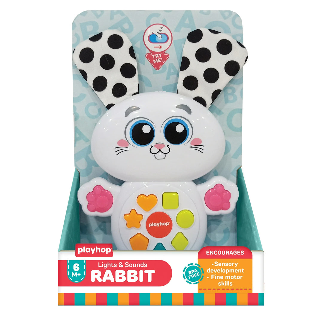 Playhop Lights & Sounds Rabbit - BPA Free | Ages 6 Months and Up