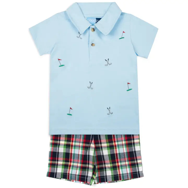 Good Lad Toddler Boys Spring Short Sets - Multicolored Golf