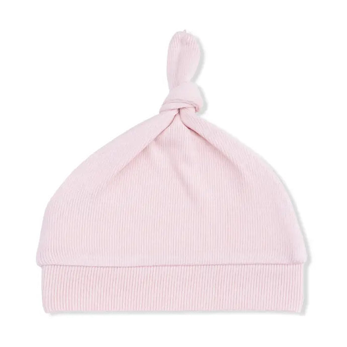 Angel Dear Solid Veiled Pink - Knotted Hat 0-3M