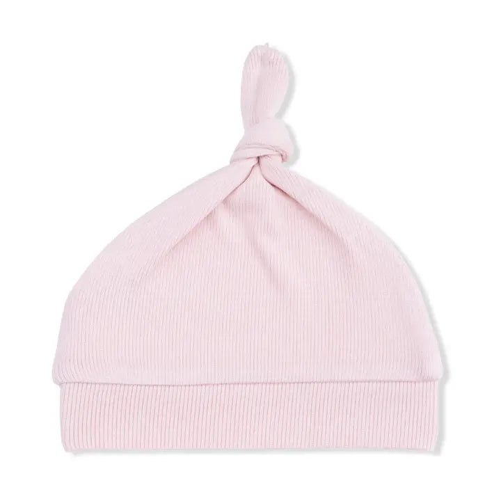 Angel Dear Solid Veiled Pink - Knotted Hat 0-3M
