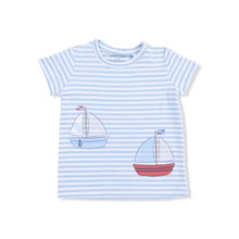 Angel Dear Bubbly Sailboat Stripe - Crew Neck Tee with Cargo Short