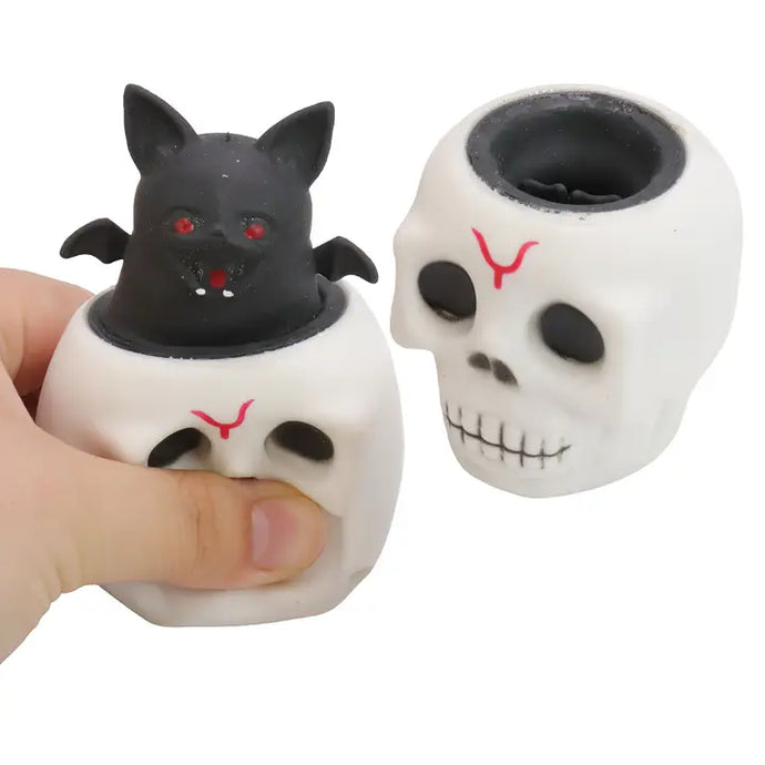 Skull Bat Pop-Up Halloween Squishy Toy