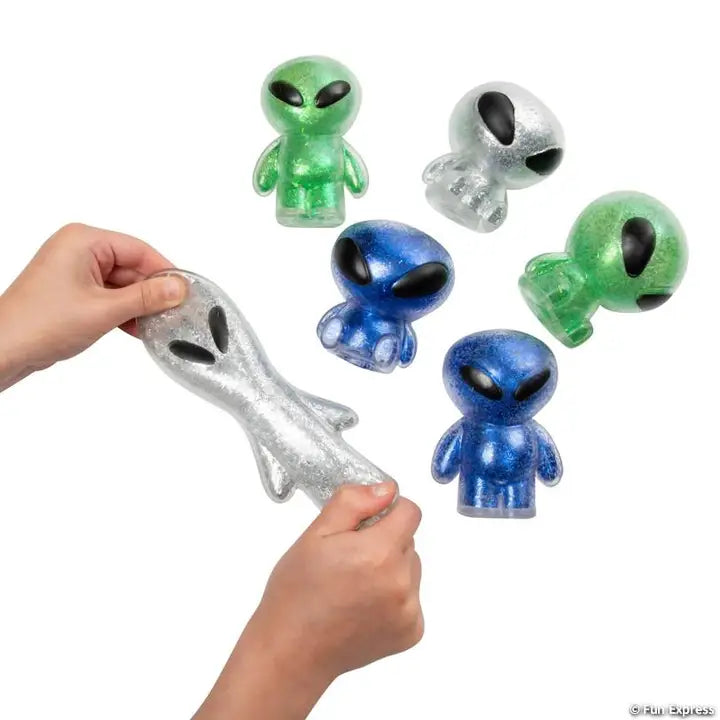 Glitter Air Filled Squeeze Aliens