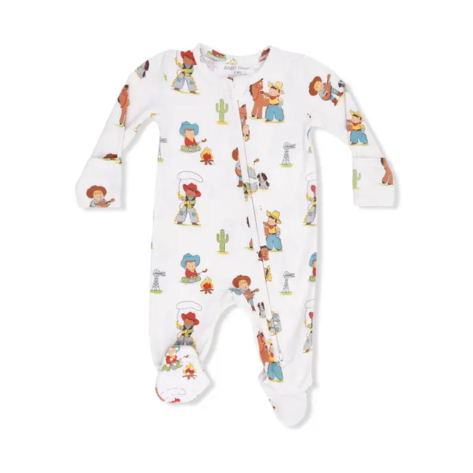 Angel Dear Vintage Cowboys - 2 Way Zipper Footie