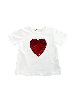 Doe a Dear - Heart Sequin Tee