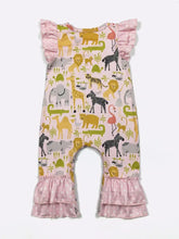 Clover Cottage Pink Zoo Baby Romper