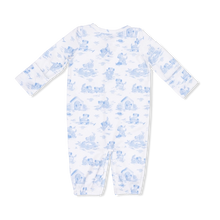 Angel Dear Puppy Toile Blue - Convertible Gown 0-3M