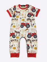 Clover Cottage Red Farm Boy Romper