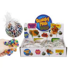 Vented Mesh Glittery Multicolor Water Bead Squishy Ball