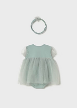 Mayoral Newborn Tulle Romper with Headband