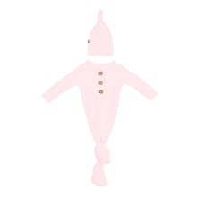 Kyte Baby Ribbed Knotted Gown with Hat Set in Sakura - Newborn