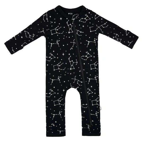 KYTE Baby Zippered Romper in Midnight Constellation