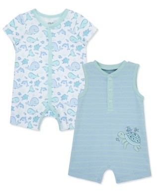 Little Me Sea life 2pk rompers