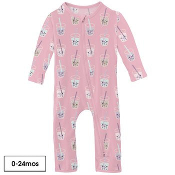 Kickee Pants Print Coverall with 2 Way Zipper in Cake Pop Boba