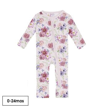 Kickee Pants Print Convertible Coverall in Shrinking Violet Dreamy Floral