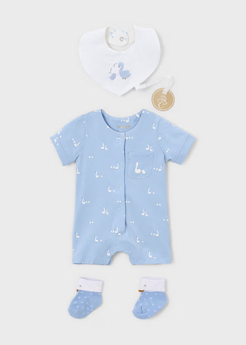 Mayoral Newborn 3-Piece Gift Set- Blue (Sky)