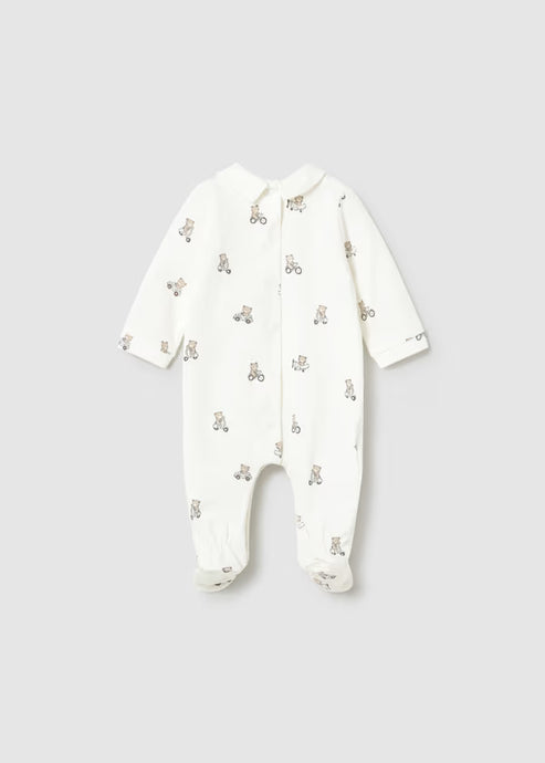 Mayoral Newborn Boy One-Piece Bear Print