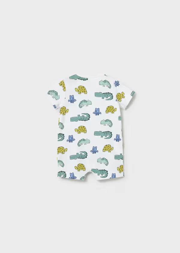 Mayoral Newborn Boy Crocodile Graphic Romper