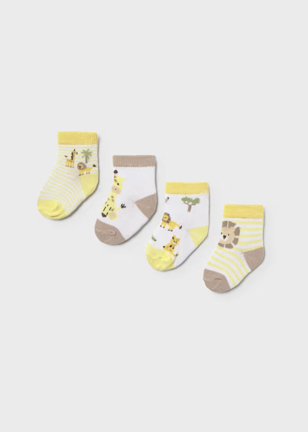 Mayoral Newborn Boy 4-Pack Socks Sunny