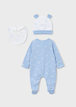 Mayoral Newborn Gift Set w/ Hat- Sky