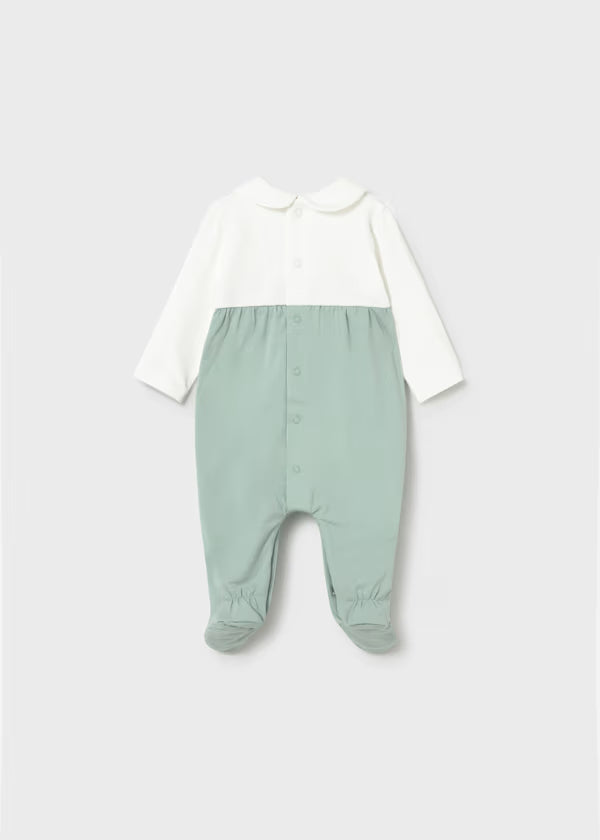 Mayoral Newborn Girl One-Piece Long Sleeve- Aqua
