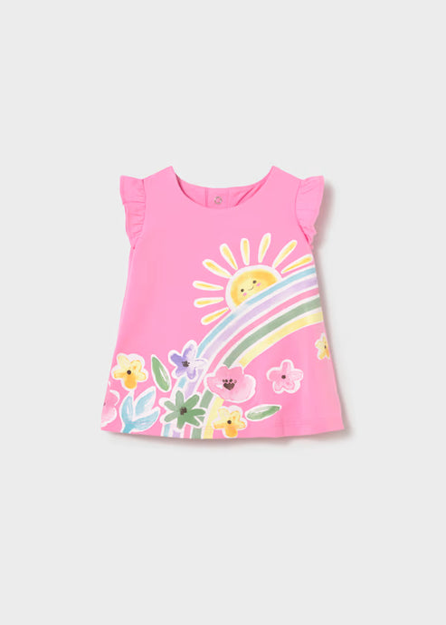 Mayoral Newborn Girl Printed Knit Dress Pink