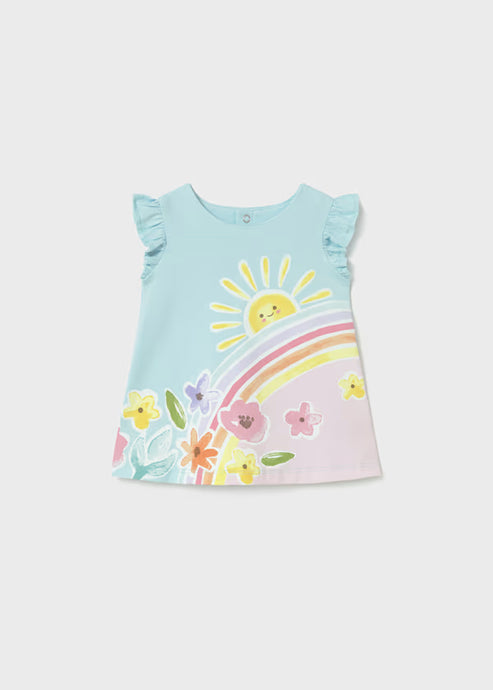 Mayoral Newborn Girl Printed Knit Dress Hawaii