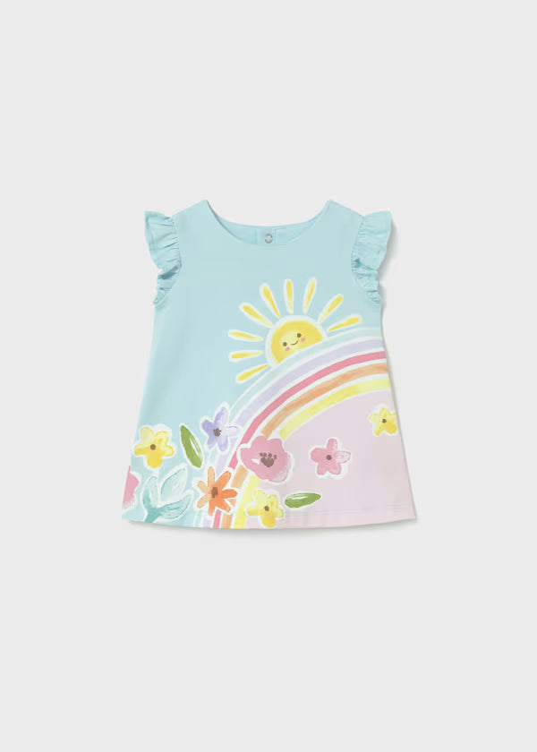 Mayoral Newborn Girl Printed Knit Dress Hawaii