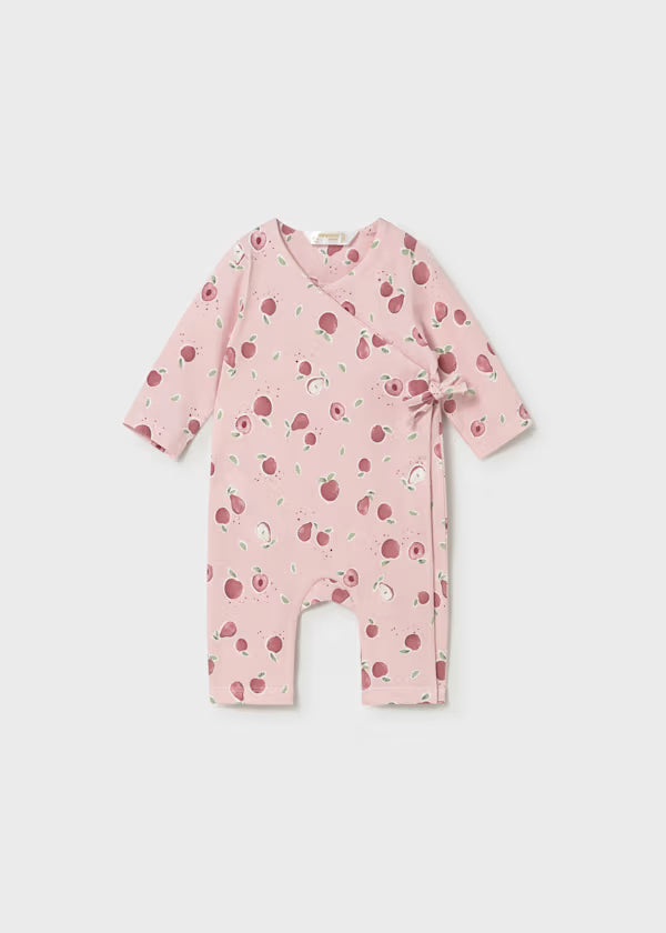 Mayoral Newborn Girl Printed One-Piece- Rose