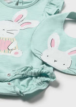 Mayoral Newborn Girl Romper with Bib Set- Bunny