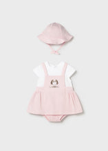 Mayoral Newborn Girl Romper with Hat Set- Baby Pink