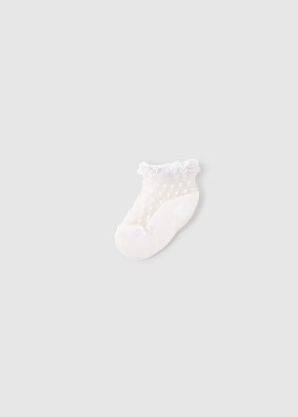 Mayoral Newborn Girl Tulle Socks White