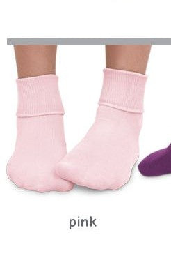 Jefferies Socks Smooth Toe Turn Cuff Socks 1 Pair Pink