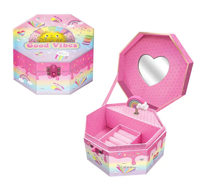 Good Vibes Rainbow Musical Jewelry Box