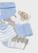Mayoral Newborn 4-Pack Socks (Sky)