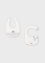 Mayoral Set of 2 Animal Bibs Bear/Dog- White/Beige