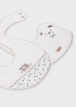 Mayoral Set of 2 Animal Bibs Bear/Dog- White/Beige