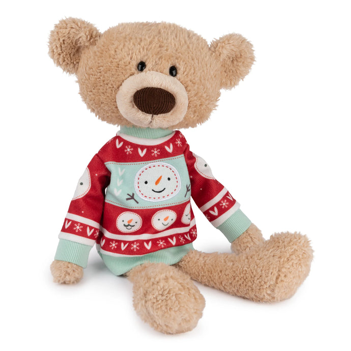 Sleigh Toothpick Bear with Holiday Sweater, 15in