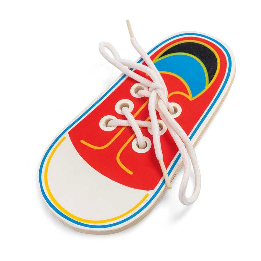One For Fun- Wooden Lacing Shoe