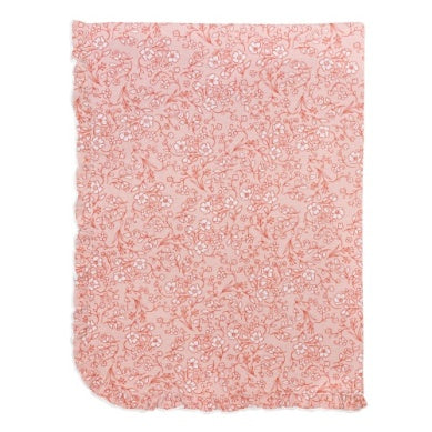 Baby Club Chic- Blooming Sweet Roses Printed Blanket w/ Ruffle 30x28.5in