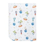 Baby Club Chic- Space Friends Printed Receiving Blanket 30x28.5in