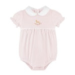 Baby Club Chic- Cute Rocking Horse- Pink Bubble w/ Round Collar