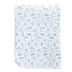 Baby Club Chic- Barking Bliss Blue Receiving Blanket