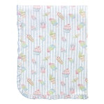 Baby Club Chic- Scoops & Smiles Blanket with Ruffle